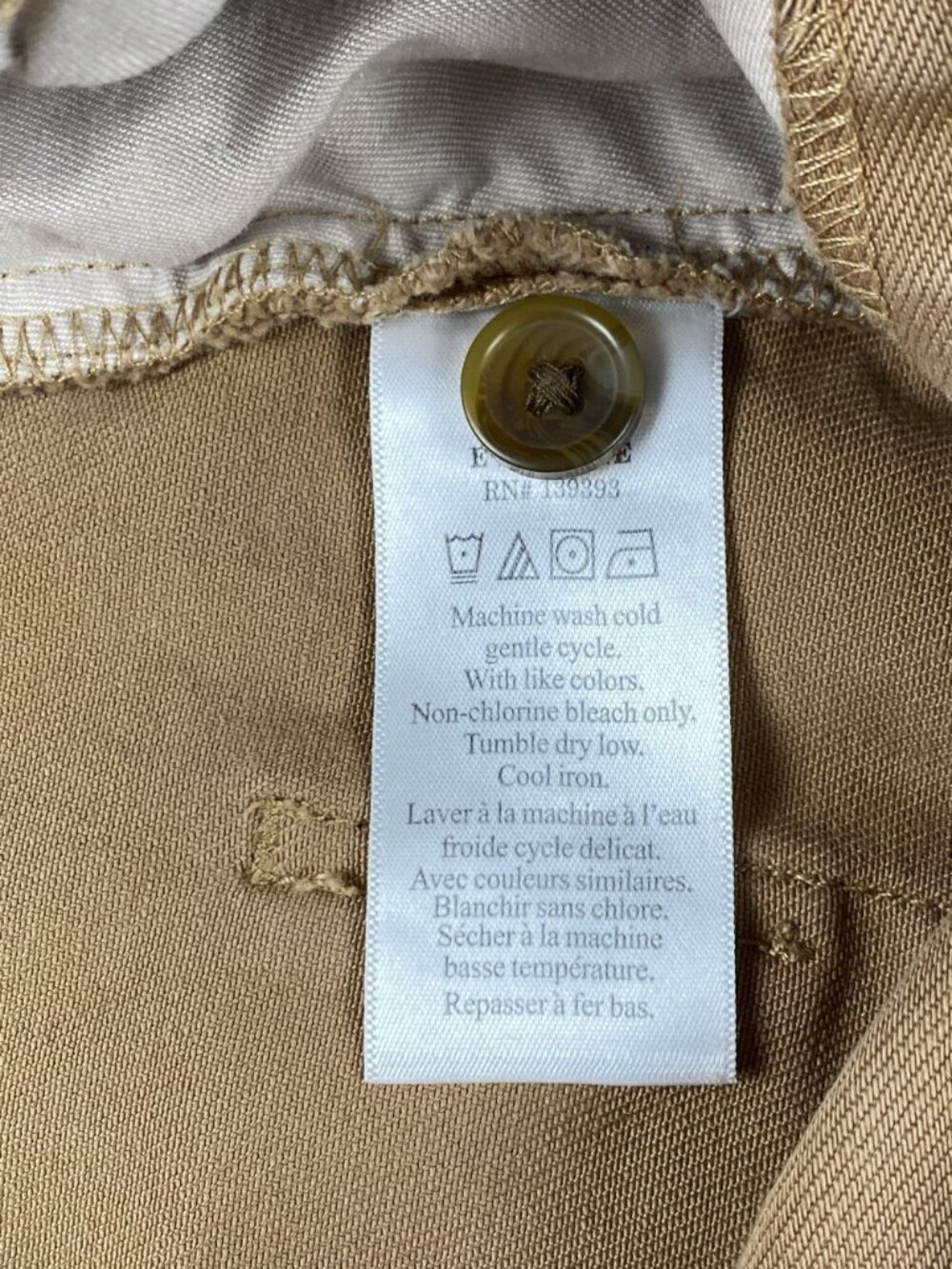 Everlane Womens Tan High-Waist Cotton Shorts Size 4 With Front & Back Pockets - Picture 5 of 8